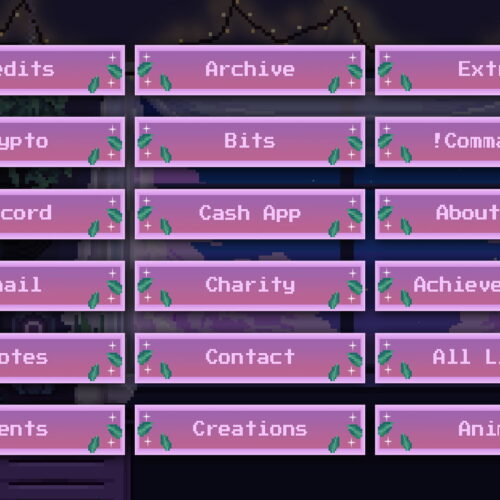 Pixel Lofi Twitch Panels