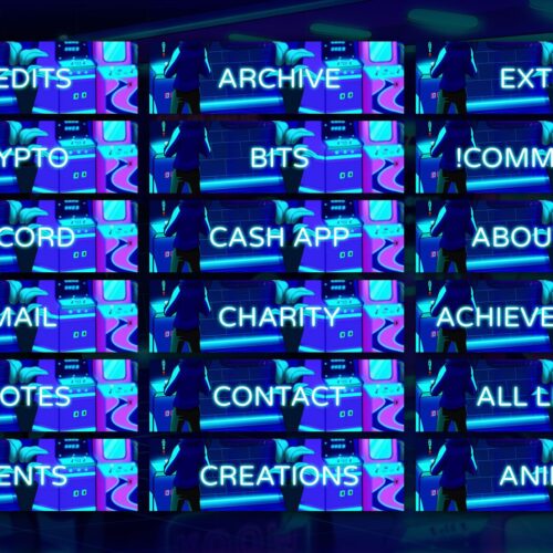 Neon Lo-fi Twitch Panels