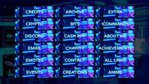 Neon Lo-fi Twitch Panels