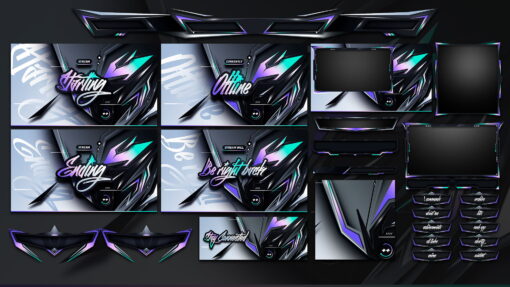 Purple Animated Twitch Overlay