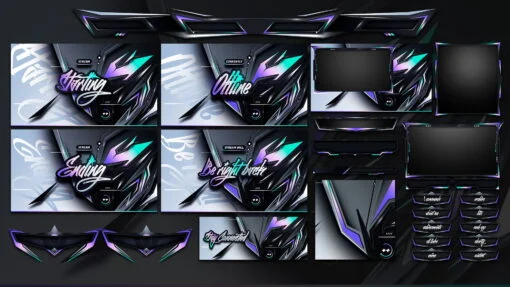 Purple Animated Twitch Overlay