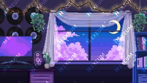 Pixel Lofi Stream Background