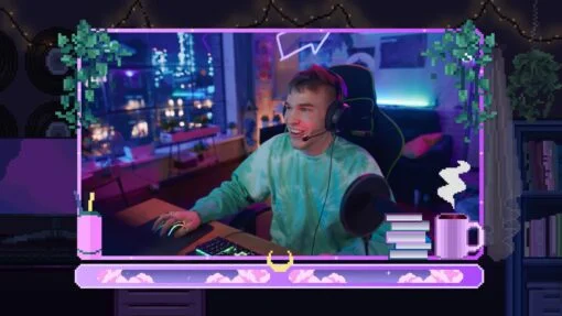 Pixel Lofi Webcam Overlay