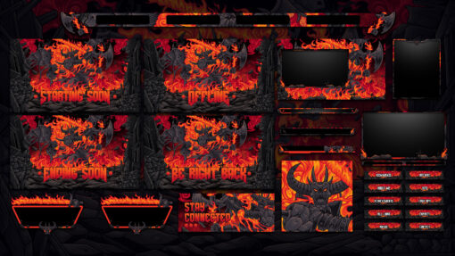 heavy metal animated twitch overlay