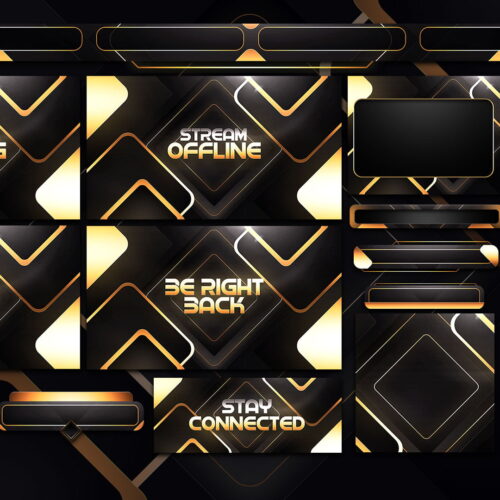 gold animated twitch overlay