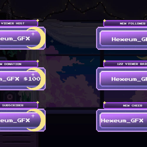 Pixel Lofi Twitch Alerts