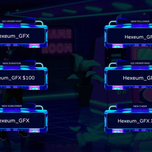 Neon Arcade Twitch Alerts