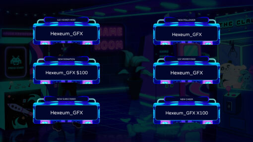 Neon Arcade Twitch Alerts