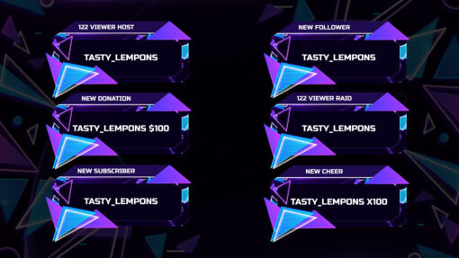 Purple and Blue Twitch Alerts