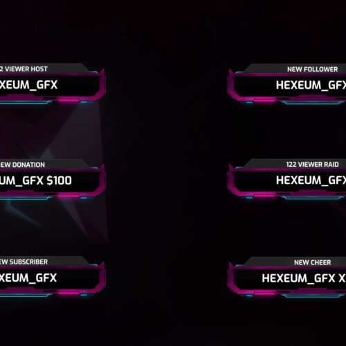 Neon Pink Twitch Alerts