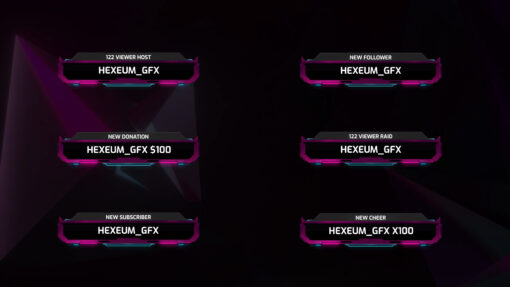 Neon Pink Twitch Alerts