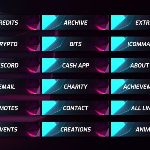 neon pink blue twitch panels