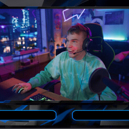 blue webcam overlay