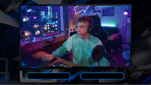 blue webcam overlay