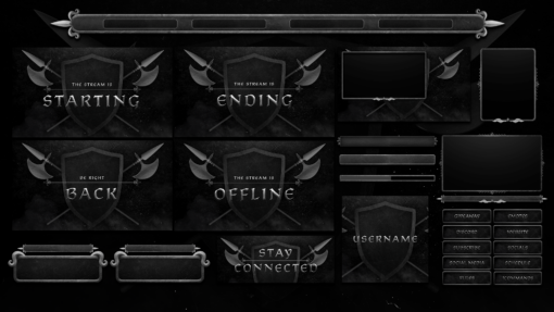 medieval twitch overlay package for obs