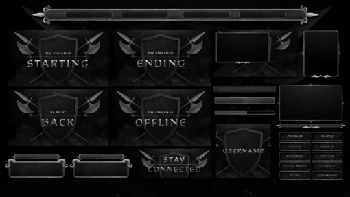 medieval twitch overlay package for obs