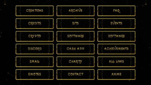 celestial twitch panels gold and black
