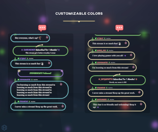 neon christmas widget color comparison
