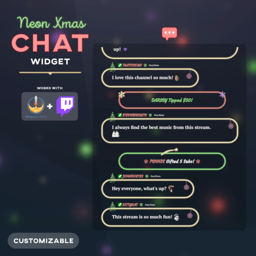 neon christmas chat widget thumbnail