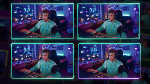 free neon webcam overlays